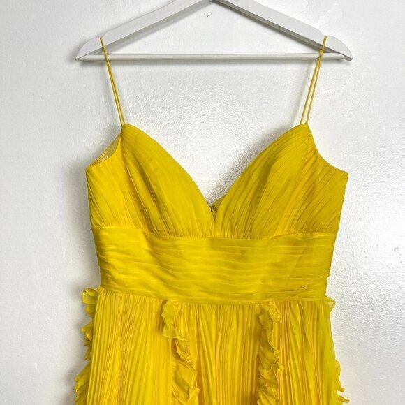 MAC DUGGAL Ruffle Chiffon Gown in Sunshine Size US 6 - Picture 4 of 11